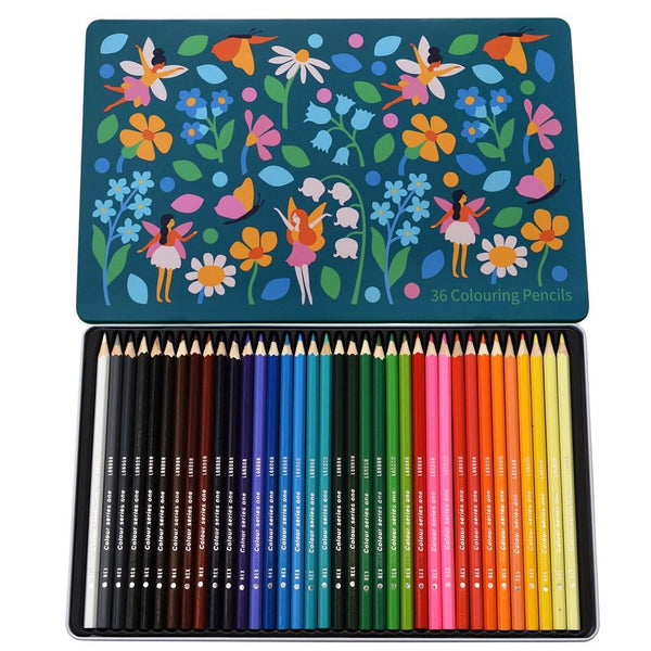 Rex London Fairies In The Garden 36 Colouring Pencils In A Tin