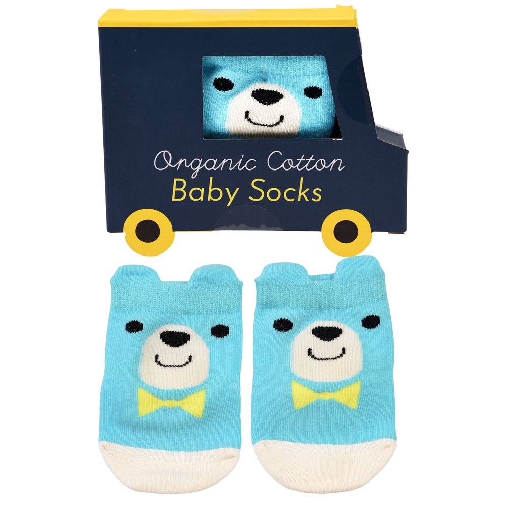 Rex London Blue Bear Baby Socks (One Pair)