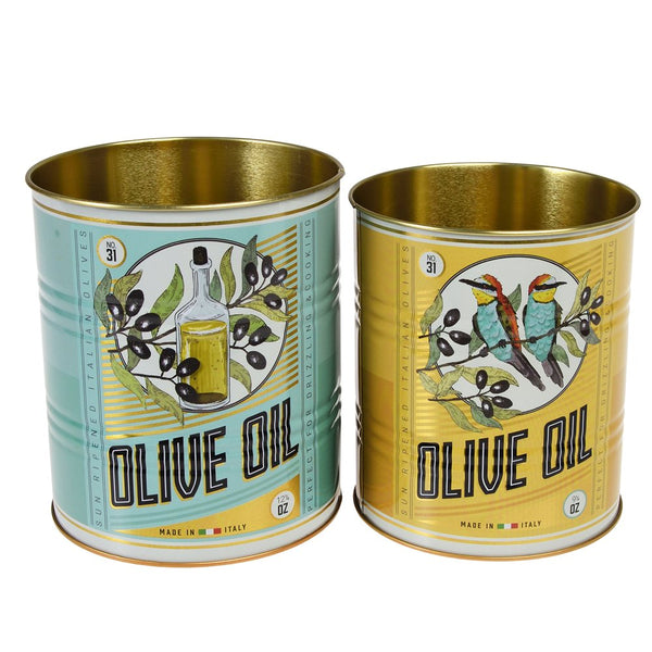 Rex London Olive Oil Storage Tins (Set of 2)