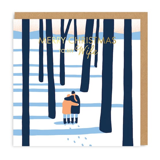 Ohh Deer Merry Christmas Wife - Couple in Woods