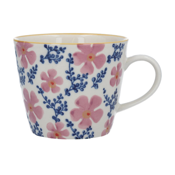 Gisela Graham Ceramic Mug 12.5cm - Pink Periwinkle