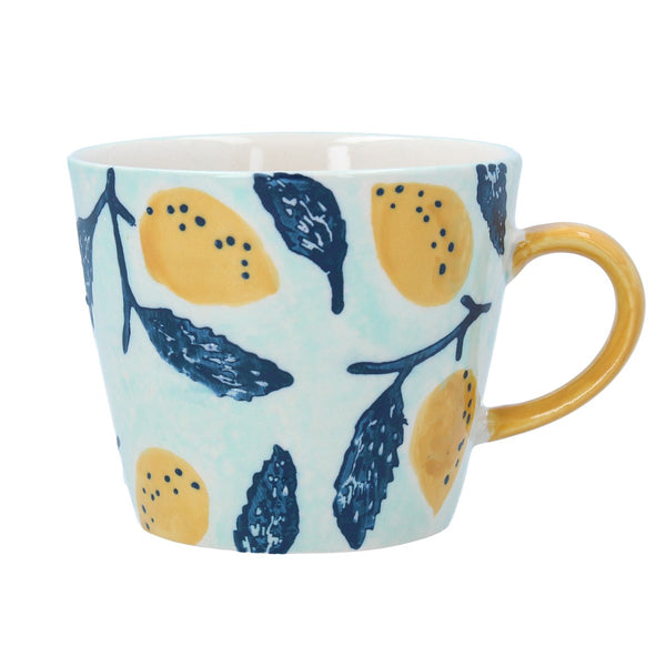 Gisela Graham Stoneware Mug 12.5cm - Lemon Tree