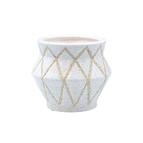 Gisela Graham Speckle Geometric Ceramic Vase - Small