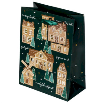 Ancient Wisdom Christmas Gingerbread Lane Gift Bag - Medium