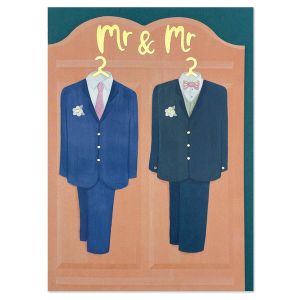 Raspberry Blossom Mr & Mr' Wedding Outfits Card