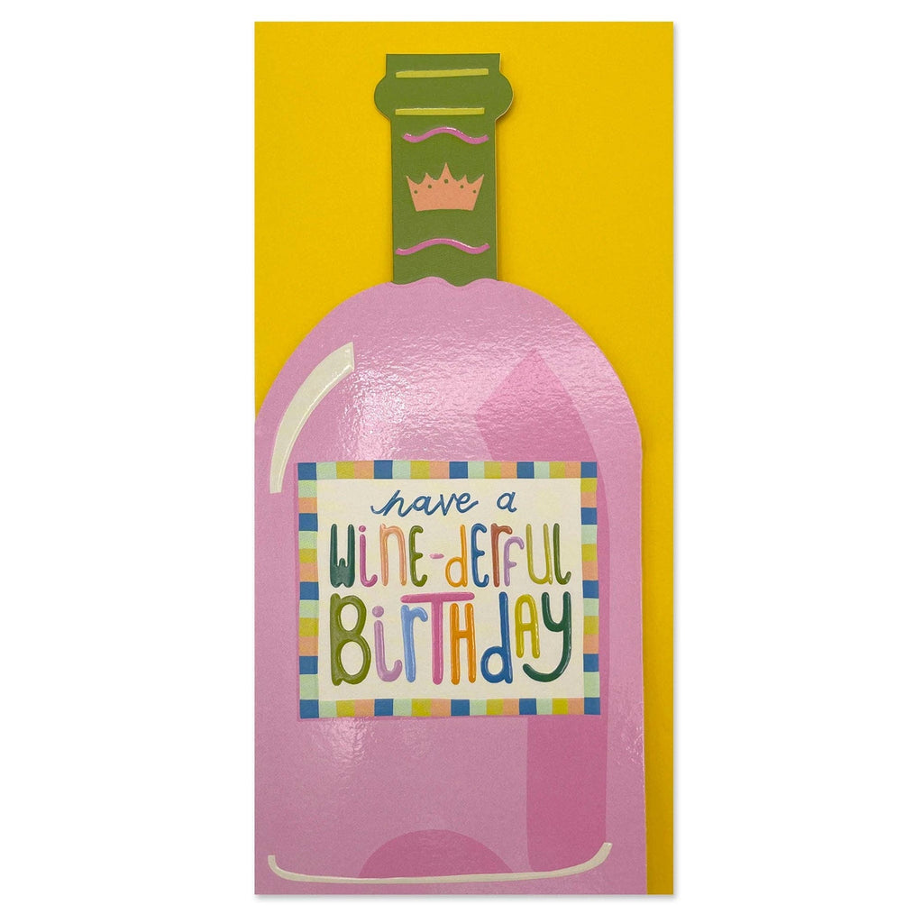 Raspberry Blossom Have a Wine-derful Birthday' Card
