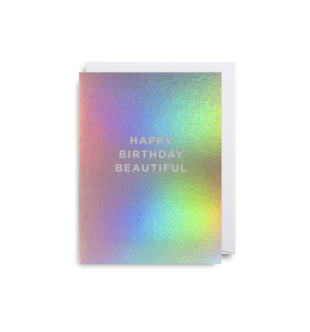 Happy Birthday Beautiful Mini Card - Lagom Design