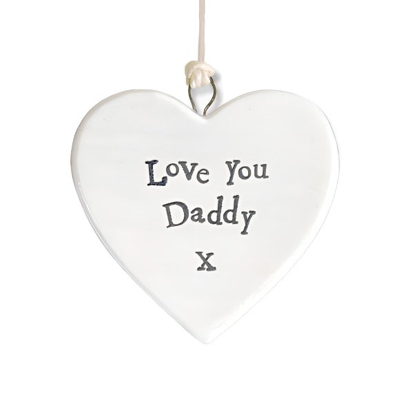 East of India Porcelain Heart Sign - Love You Daddy