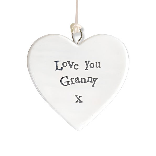 East of India Porcelain Heart Sign - Love Granny