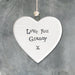 East of India Porcelain Heart Sign - Love Granny