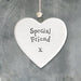 East of India Porcelain Heart - Special Friend
