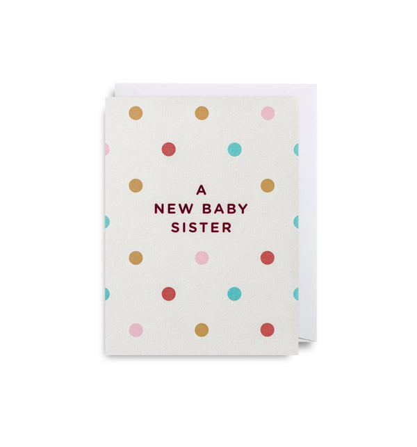 A New Baby Sister Mini Card - Lagom Design