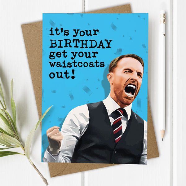 Gareth Southgate Football Themed Birthday Card