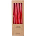 Gisela Graham Box of 4 Taper Candle - Red