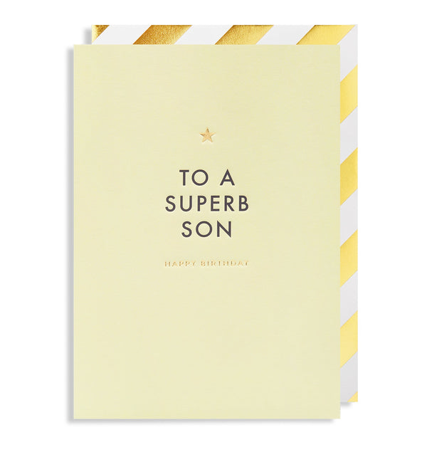 To A Superb Son Birthday Card - Lagom Design