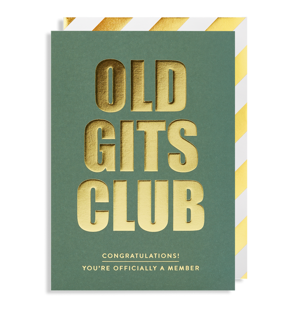 Old Gits Club Happy Birthday Greeting Card - Lagom Design