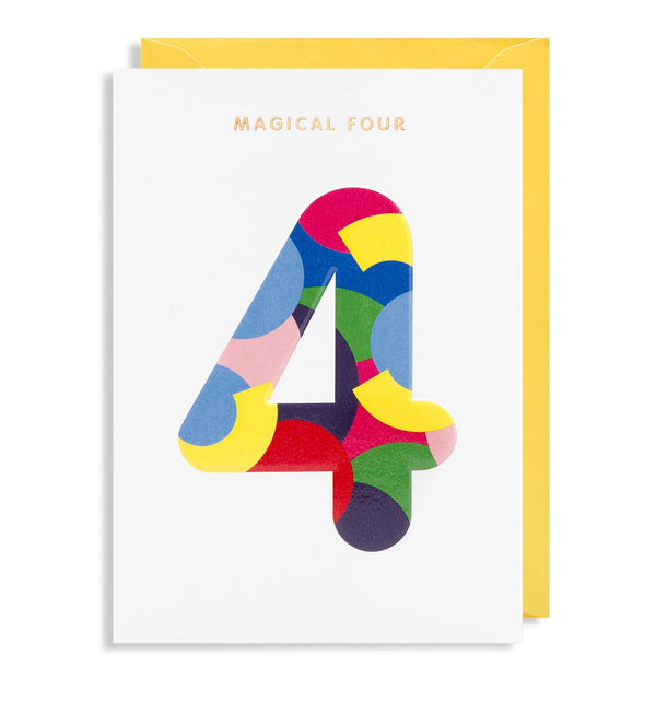 Magical 4 Birthday Card - Lagom Design