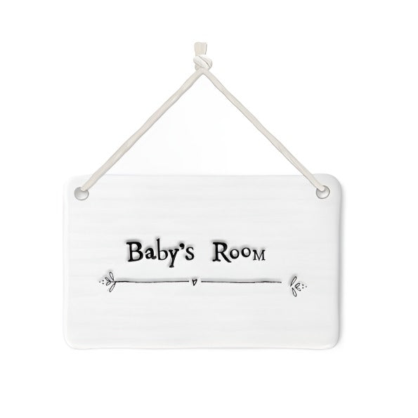 East of India Porcelain Sign - Baby's Room