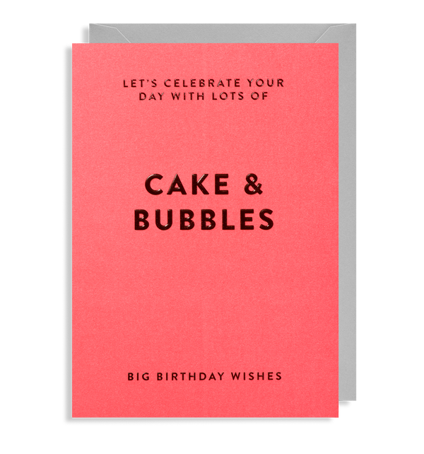 Cake & Bubbles Birthday Card - Lagom Design