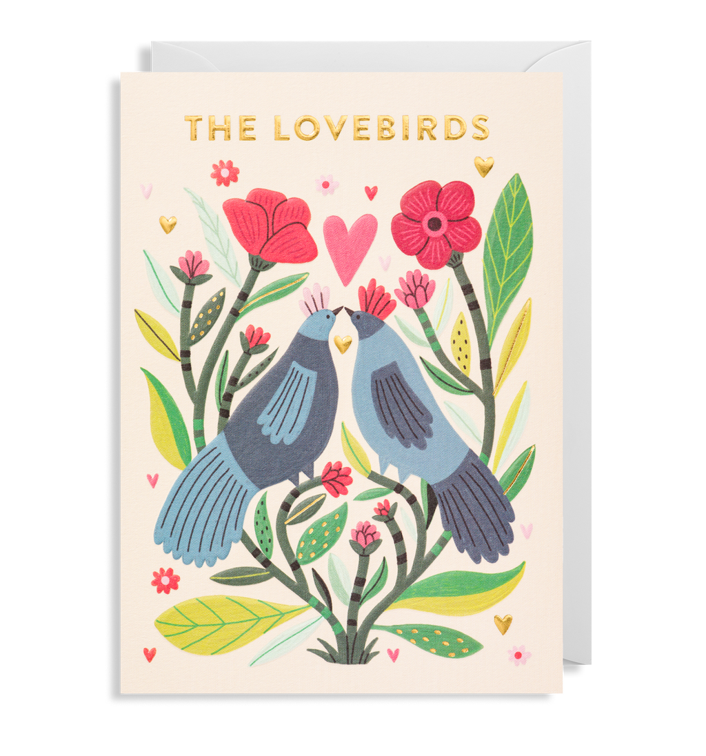 The Lovebirds Greetings Card - Lagom Design