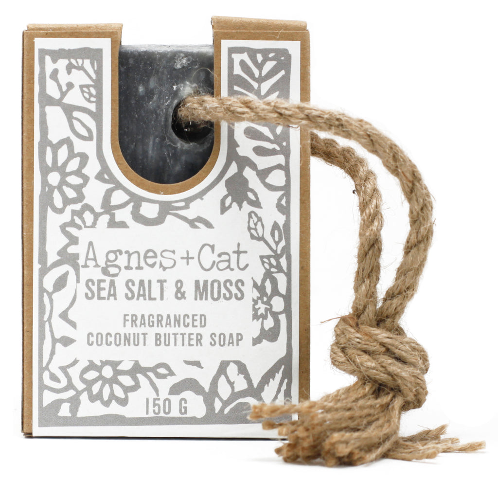 Agnes + Cat Soap on a Rope - Sea Salt & Moss