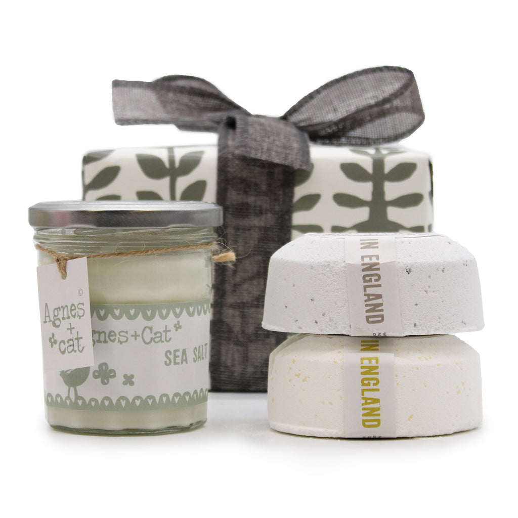 Agnes + Cat Gift Box - Seasalt & Moss (Candle) + Windermere & Citrus (Fizz)