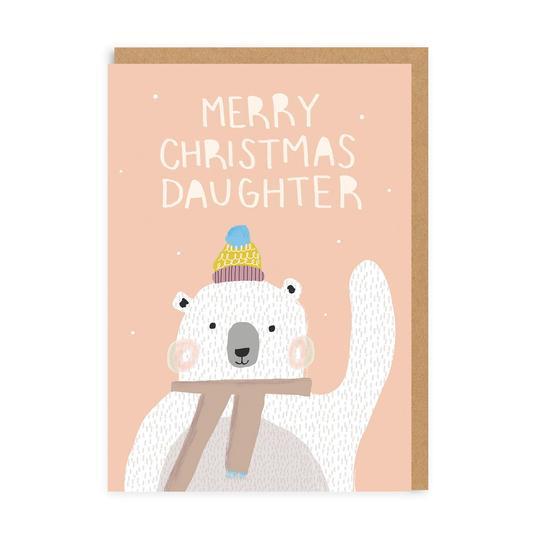 Ohh Deer Christmas Daughter Bear Greeting Card