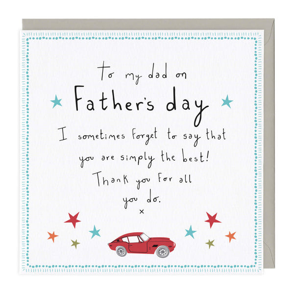 Whistlefish Simply The Best Dad Father's Day Card