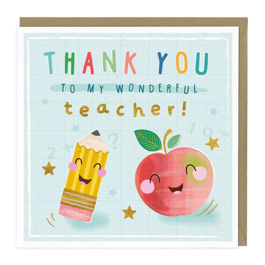 Whistlefish Wonderful Teacher Thank You Card