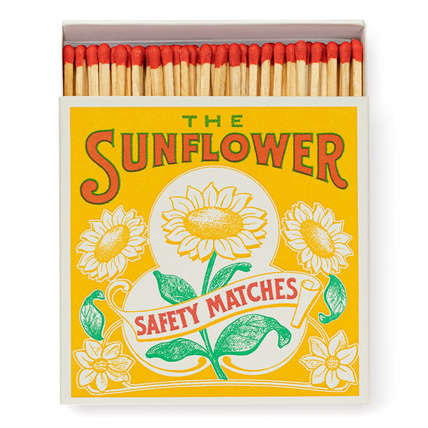 Archivist Sunflower Letterpress Printed Luxury Matches