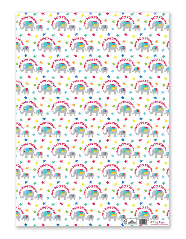 Toby Tiger Baby Elly Wrapping Paper