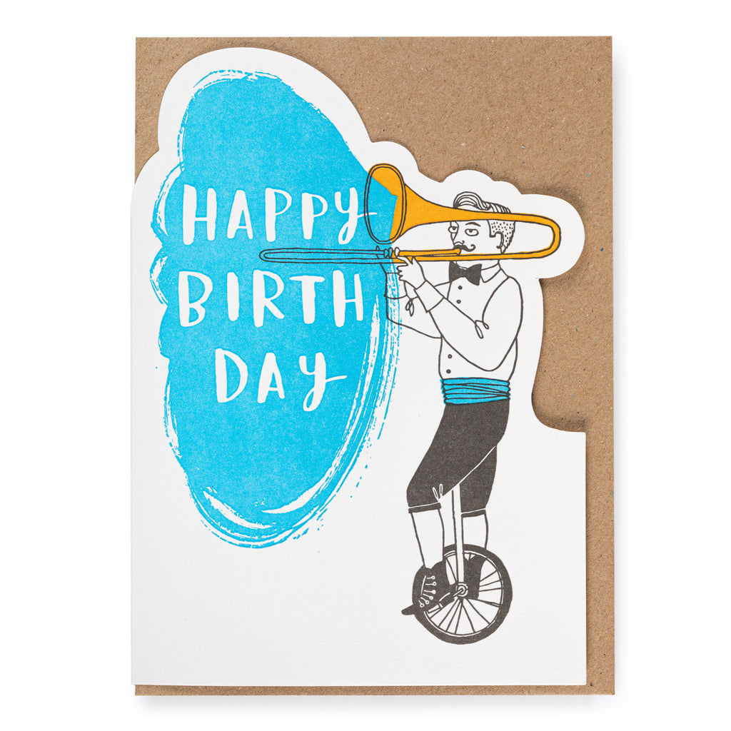 Archivist Happy Birthday Trombone Greetings Card