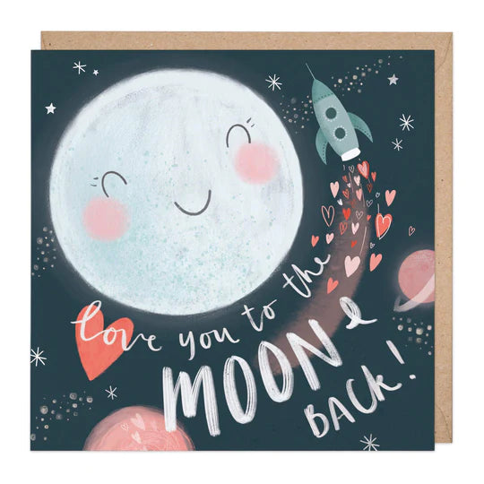 Whistlefish To The Moon & Back Valentine's Day Card