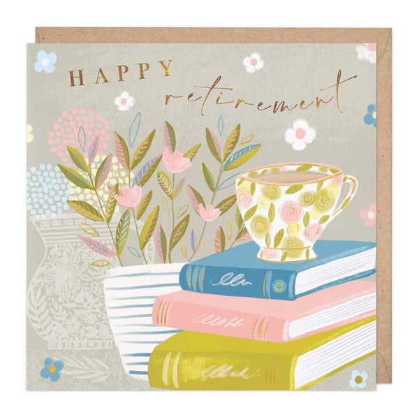 Whistlefish Tea and Books Happy Retirement Card