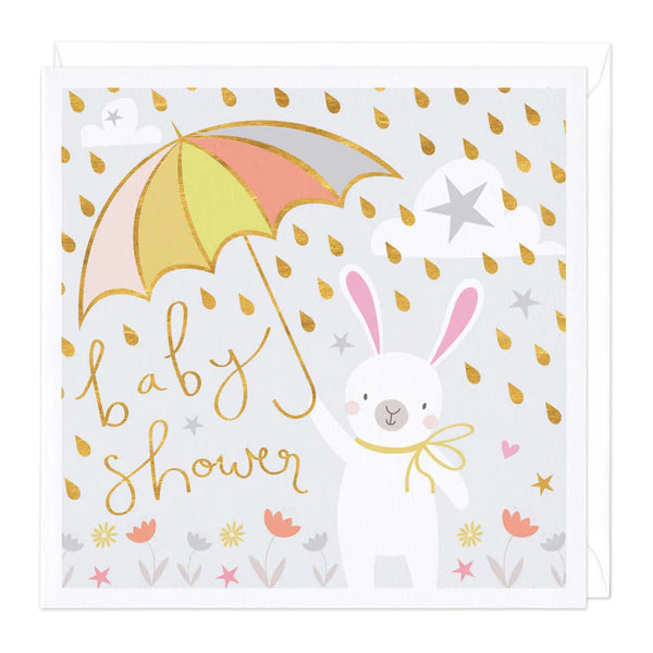Whistlefish Bunny Baby Shower Card