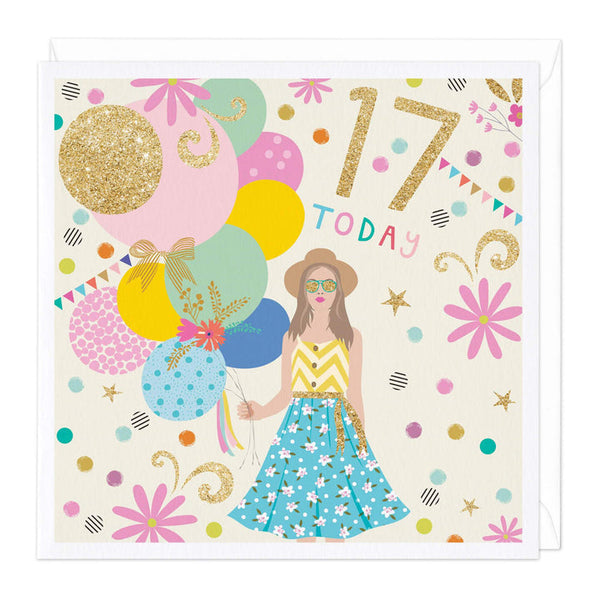 Whistlefish Fabulous 17 Today Birthday Card