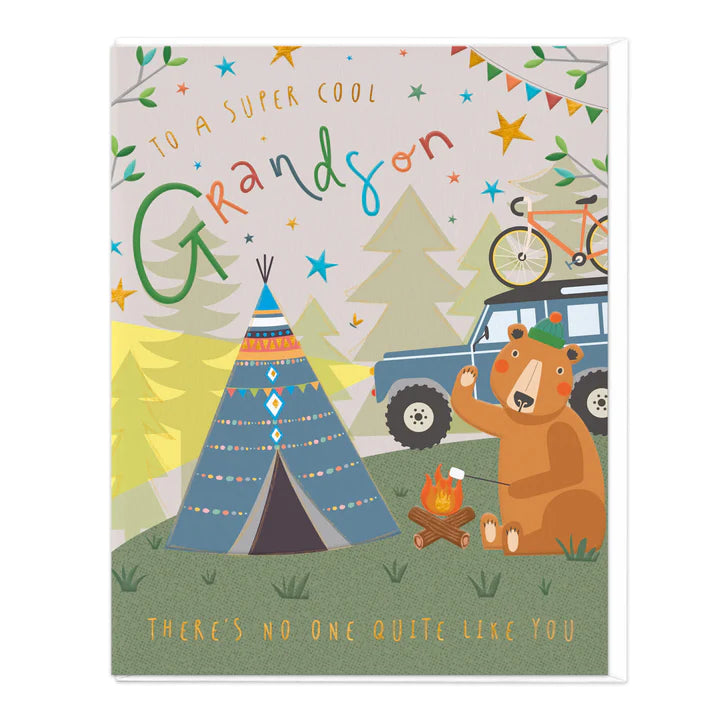 Whistlefish Super Cool Grandson Birthday Card