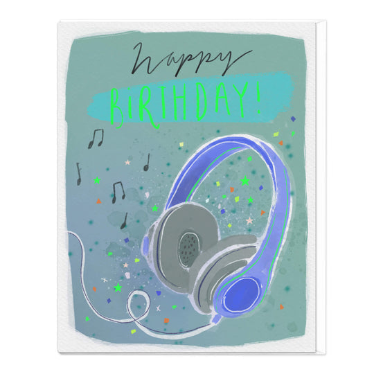 Whistlefish Headphones Birthday Card