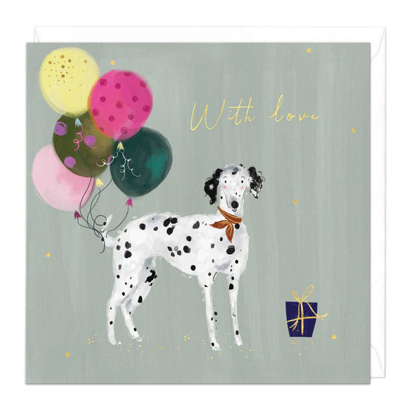 Whistlefish Spotty Dog With Love Card