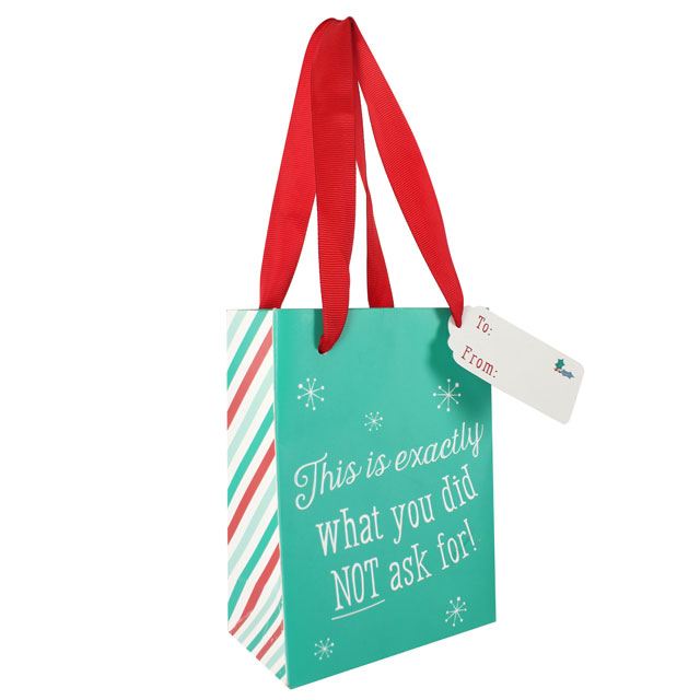 Small Green Xmas 'Did Not Ask For' Gift Bag