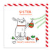 Ohh Deer Sister Meowy Square Christmas Card