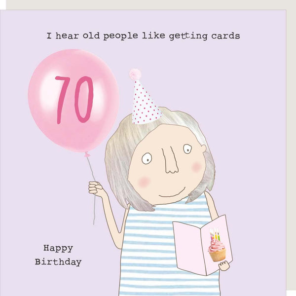 Rosie Made A Thing Girl Age 70 Birthday Card
