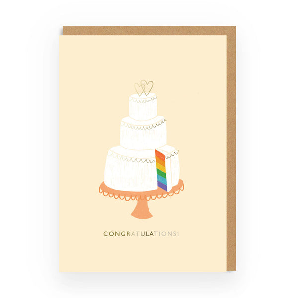Ohh Deer Congratulations Rainbow Cake Greeting Card