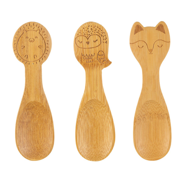Sass & Belle Woodland Baby Bamboo Spoons - Set of 3