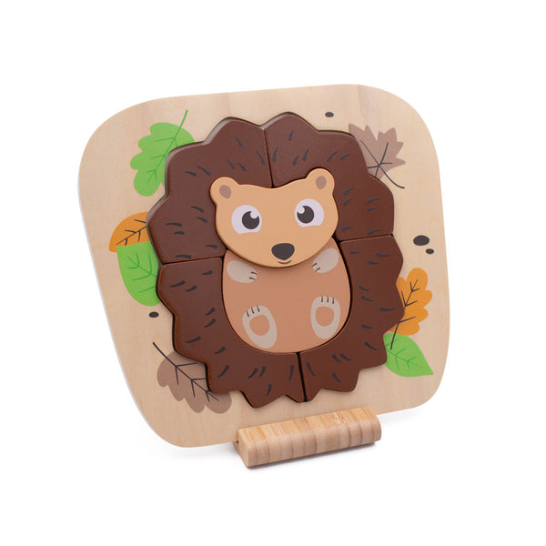 Jumini Woodland Hedgehog Raised Puzzle Wooden