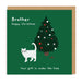 Ohh Deer Brother Your Gift is Under the Tree Square Christmas Card