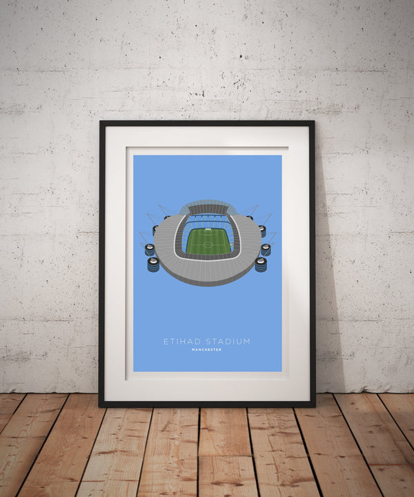 A4 Manchester City Football Stadium Print / Poster