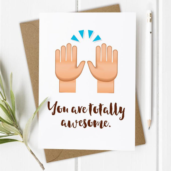 SALE 50% OFF - Mrs Best Paper Co You Are Totally Awesome Card