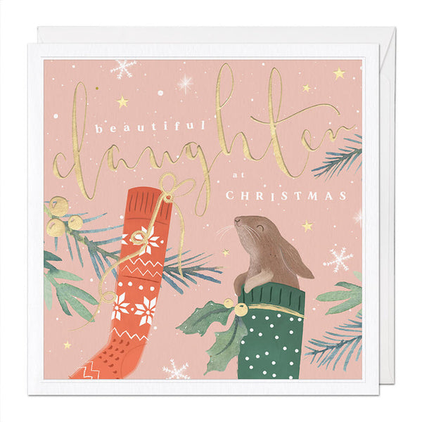 Whistlefish Beautiful Daughter at Christmas Luxury Christmas Card