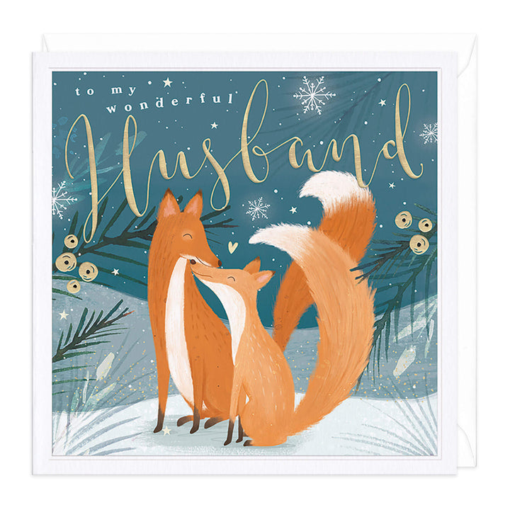 Whistlefish To My Wonderful Husband Luxury Christmas Card